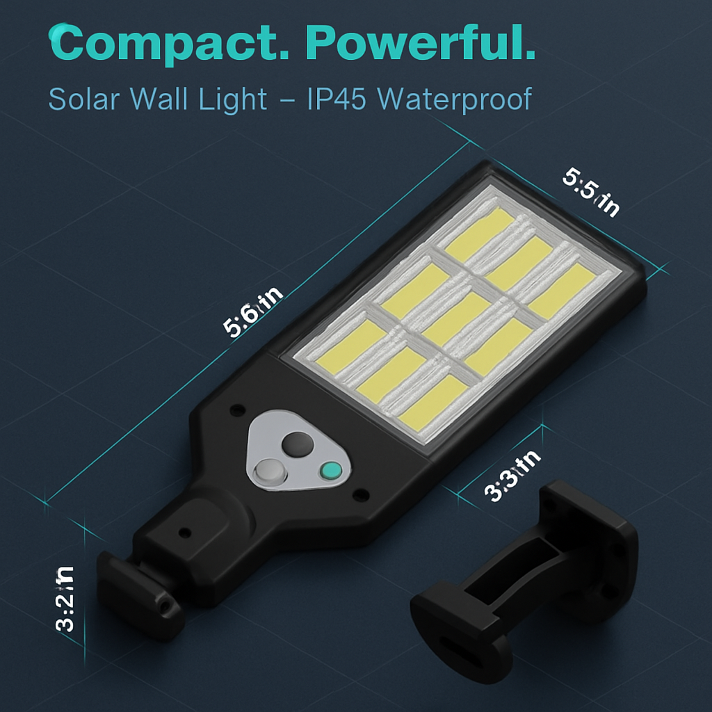 Outdoor Solar Wall Light with PIR Motion Sensor