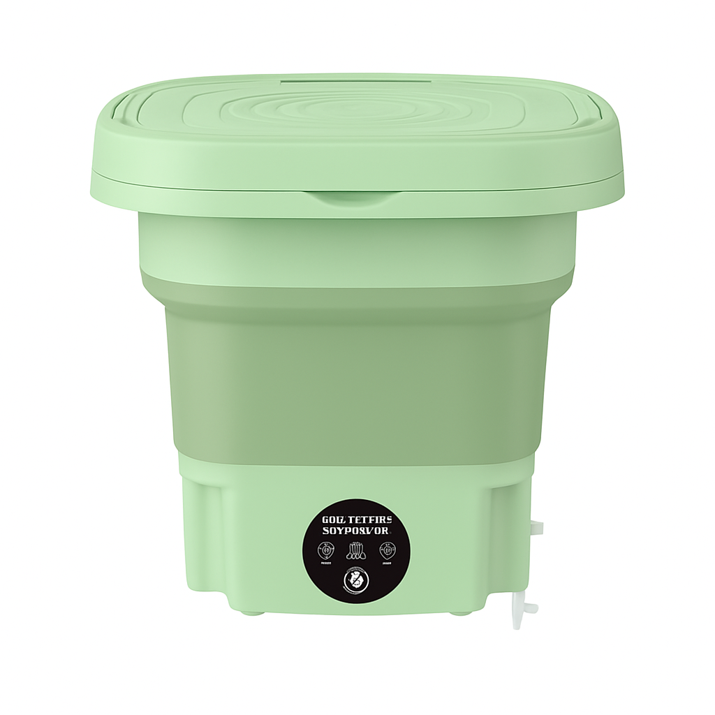 Foldable Portable Washing Machine with Drain Basket, 3 Modes