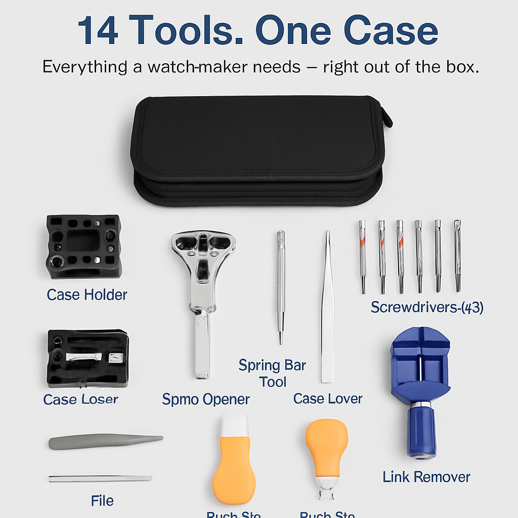 Watch Repair Tool Kit Case Opener & Link Remover