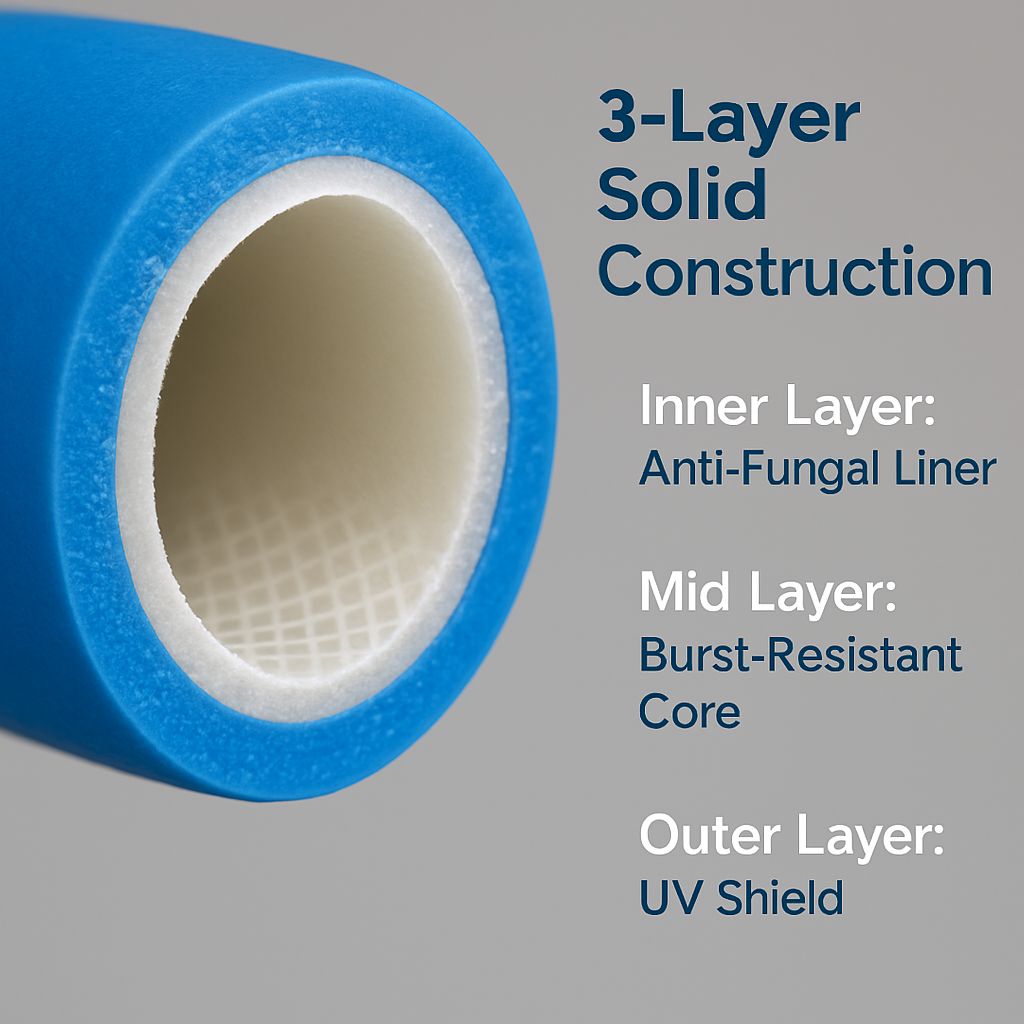 Non-Expanding Garden Hose for All-Weather Use