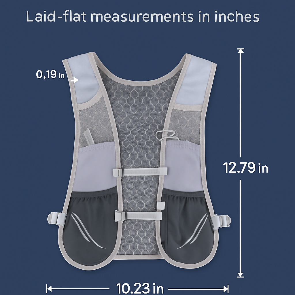 Sport Hydration Vest Running Backpack with 15oz 50oz Water Bladder Adjustable Strap Storage Bag for Trail Running Marathon Race Hiking