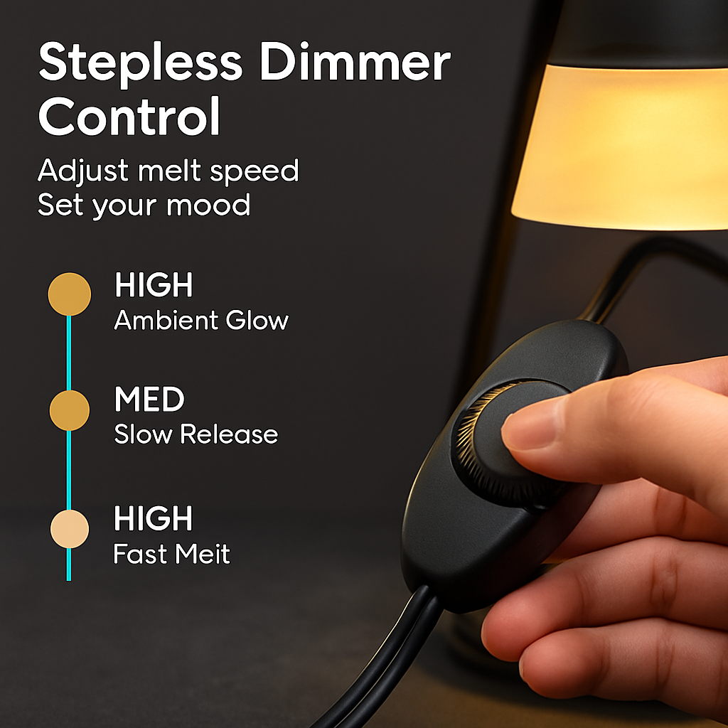 Wax Melt Warmer Lamp Dimmable with Hanging Hook