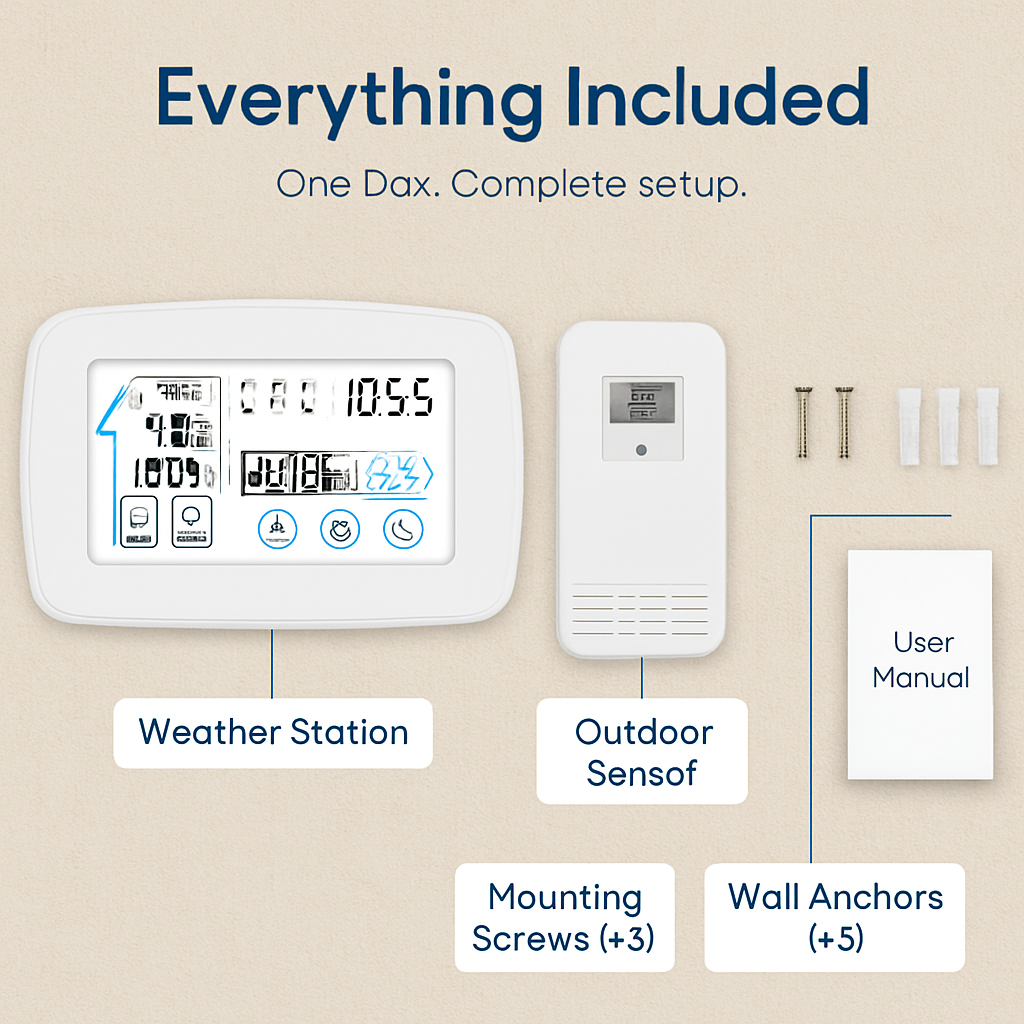 Wireless Weather Station: Indoor/Outdoor Temp & Humidity