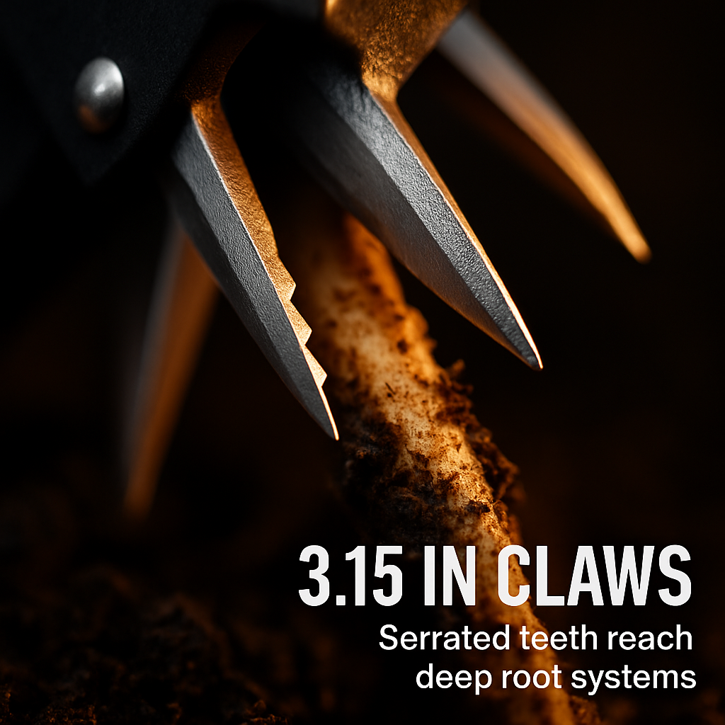 Aluminum Stand-Up Weed Puller with 4 Claws for Lawn