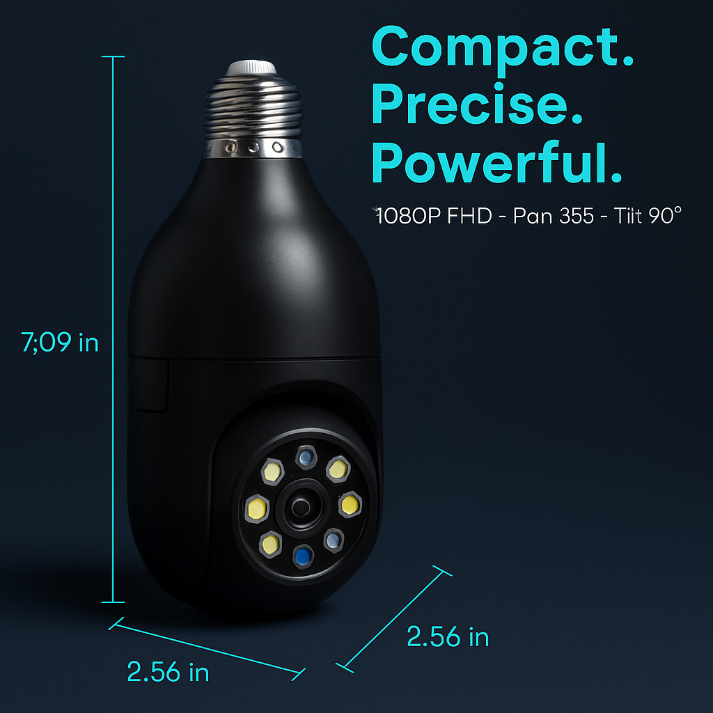 WiFi Bulb Camera with Pan Tilt and Two-Way Audio