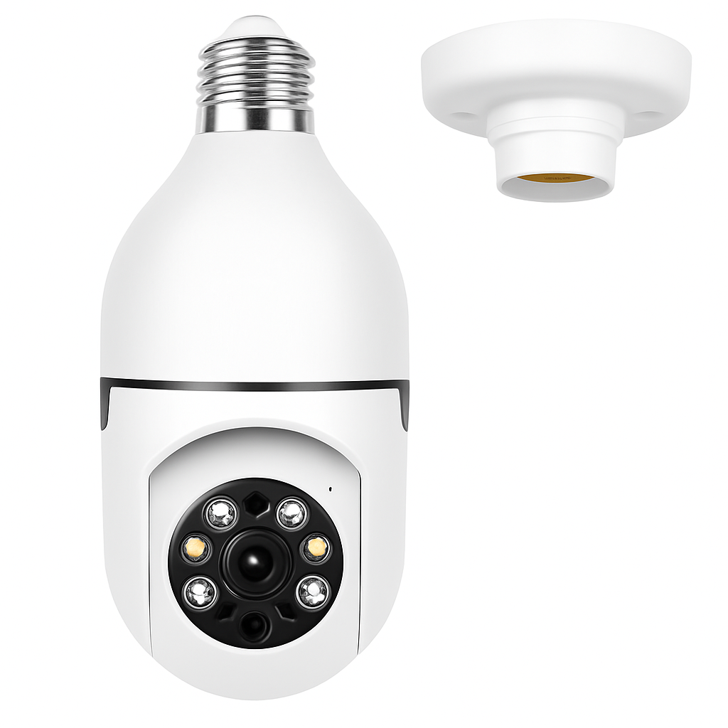 WiFi Bulb Camera with Pan Tilt and Two-Way Audio