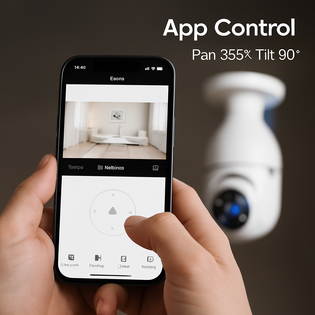WiFi Bulb Camera with Pan Tilt and Two-Way Audio