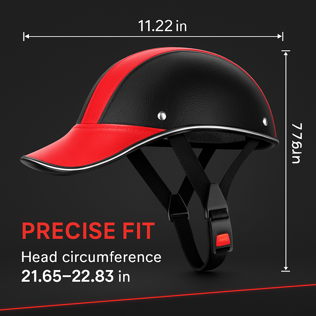 Bicycle Helmet with Sunshade and Adjustable Fit - Red