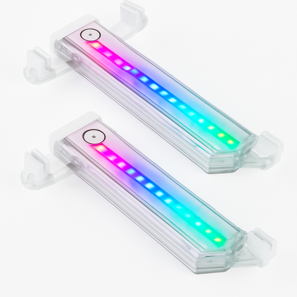 2Pcs 32LEDs Patterns Cycling Lights Rainbow Wheel Tire Flash Lamp Bicycle Colorful LED Wheel Spoke Signal Light w/ 30 Patterns