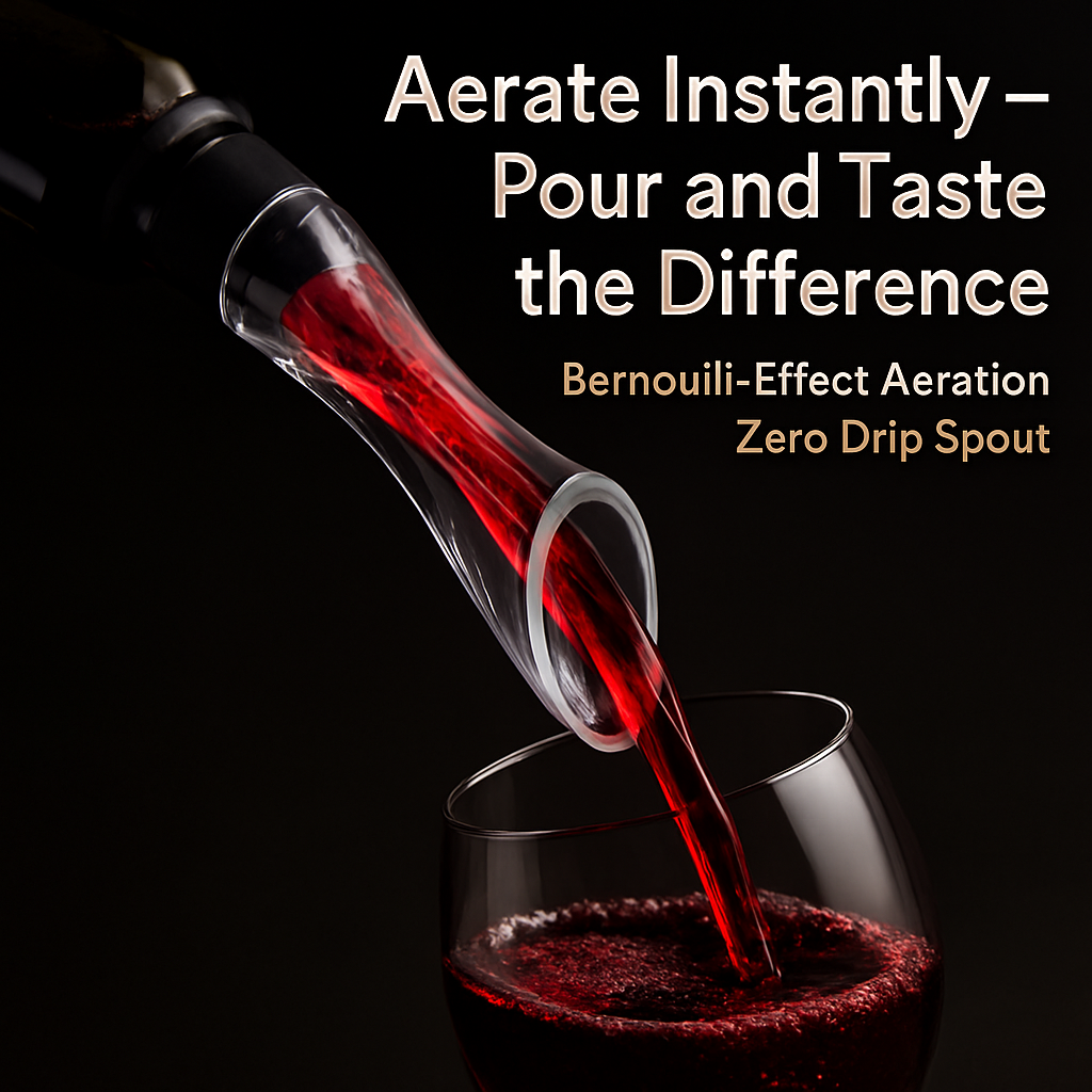 Wine Aerator Pourer Spout for In-Bottle Pouring