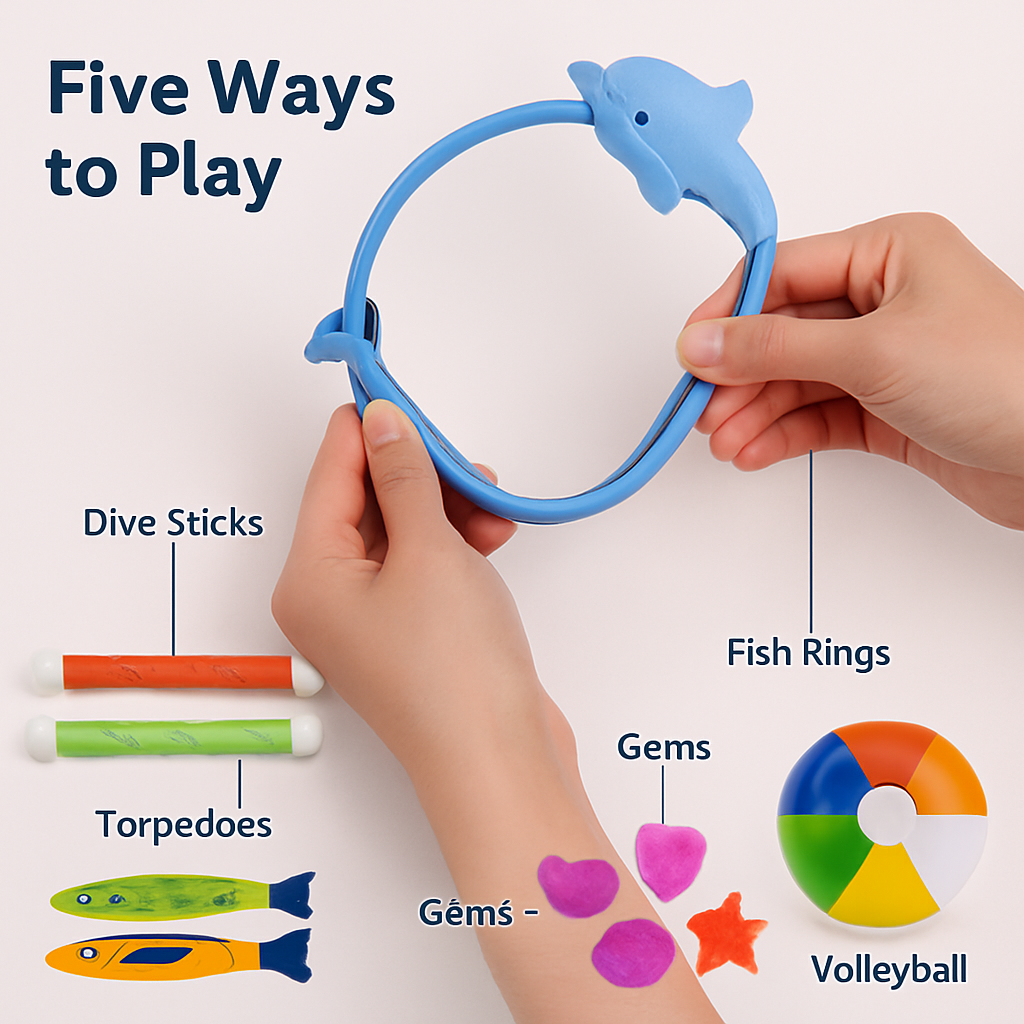 Diving Pool Toys Set for Kids 3+ - Fun Water Toy Kit