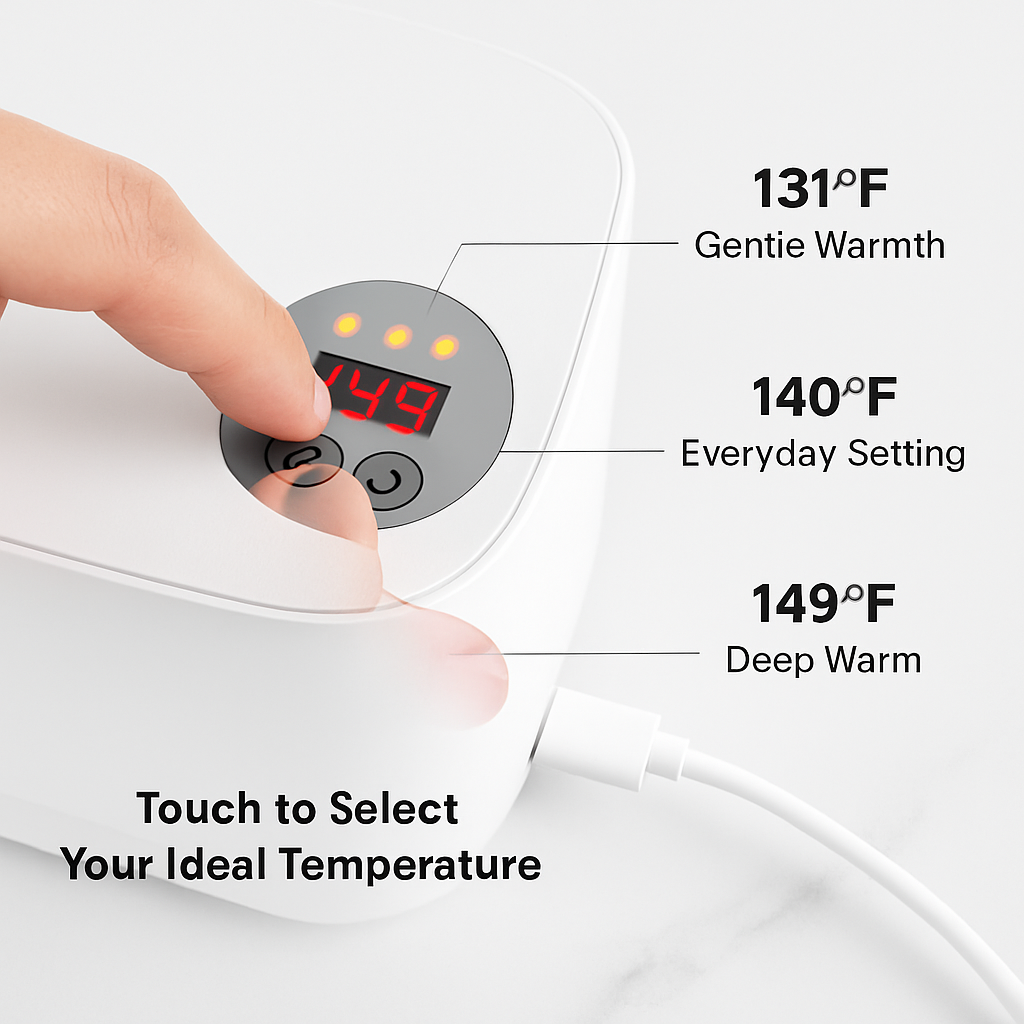 Baby Wipe Warmer with Night Light and 3 Temperature Settings