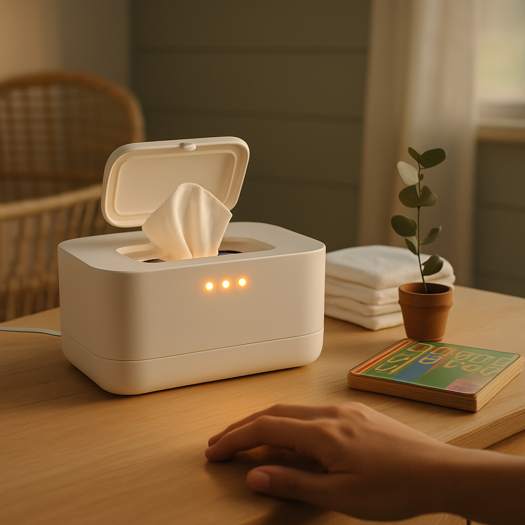 Baby Wipe Warmer with Night Light and 3 Temperature Settings