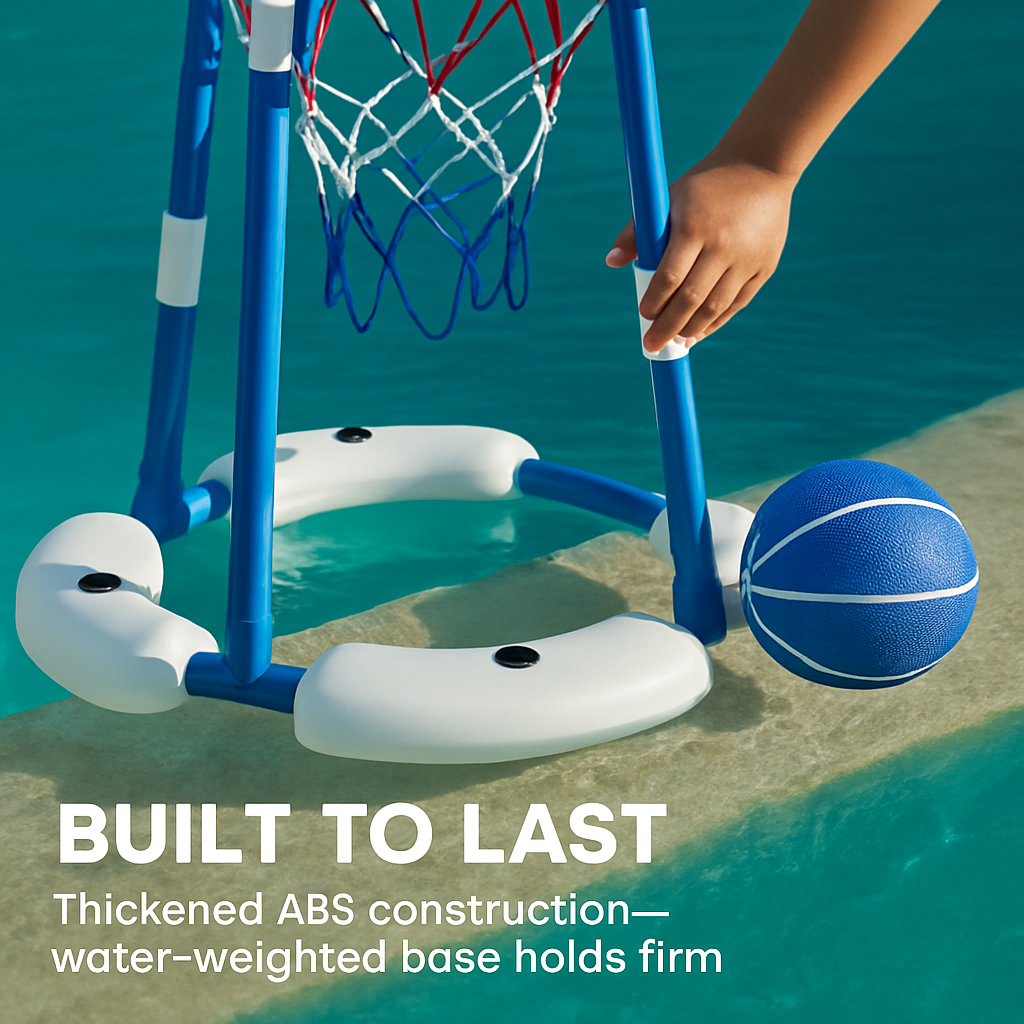 Pool Basketball Hoop Toy Set for Summer Pool Fun