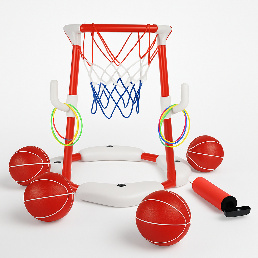 Pool Basketball Hoop Toy Set for Summer Pool Fun