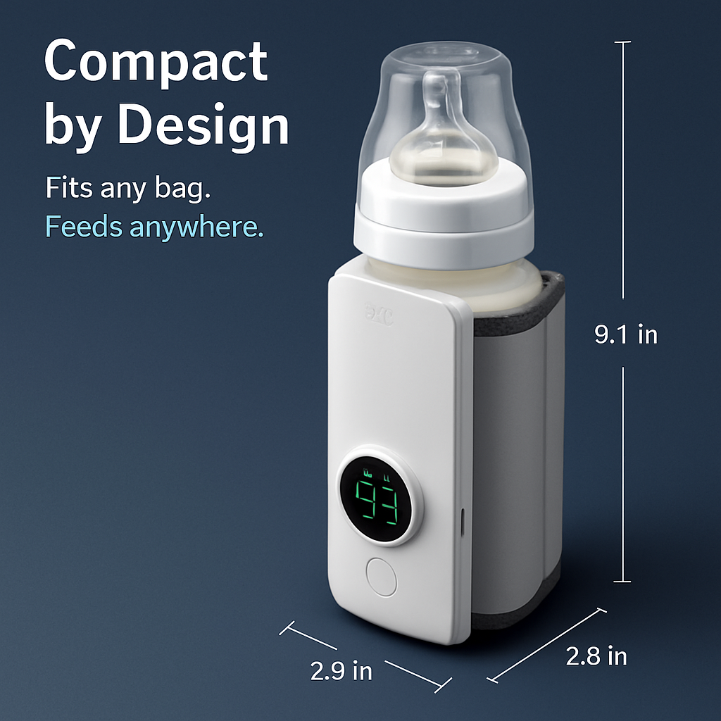 Portable Bottle Warmer for Travel with USB Rechargeable