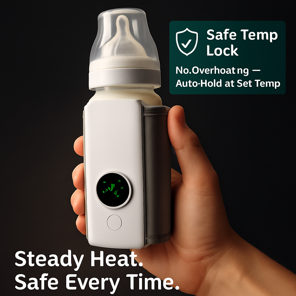 Portable Bottle Warmer for Travel with USB Rechargeable