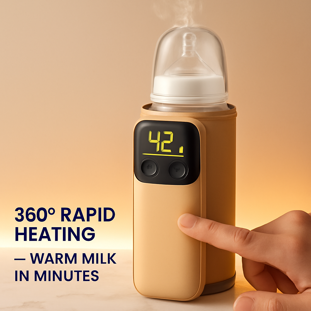 Portable Bottle Warmer with Night Light On-the-Go