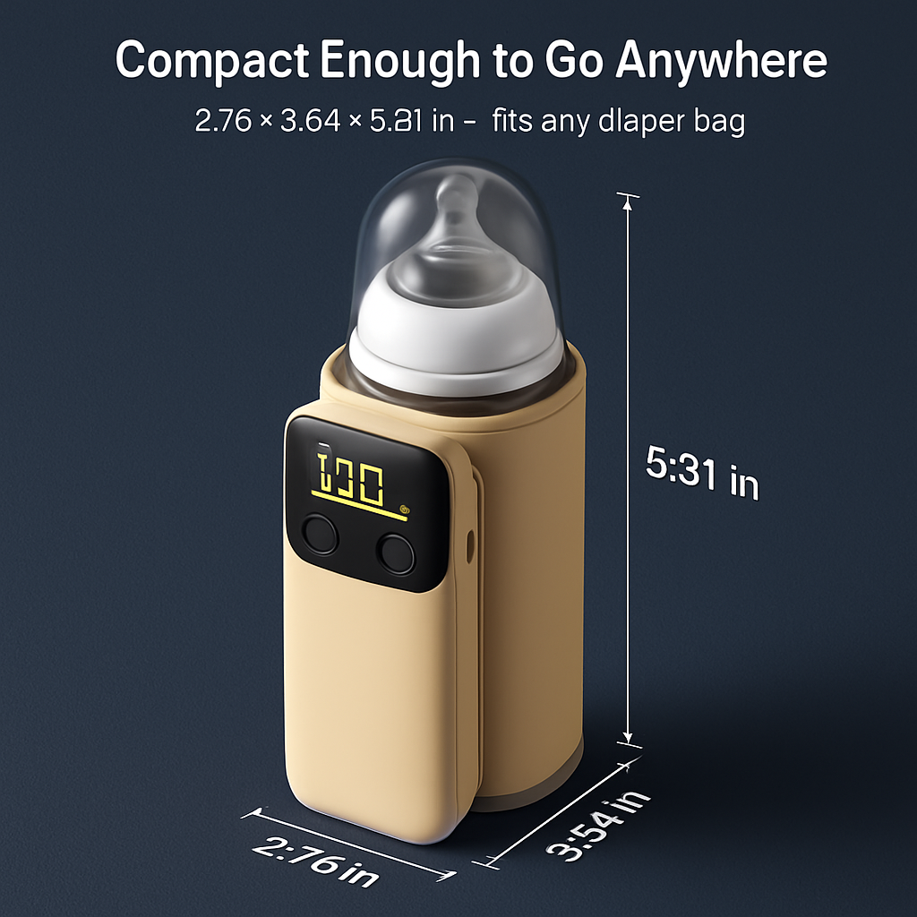 Portable Bottle Warmer with Night Light On-the-Go