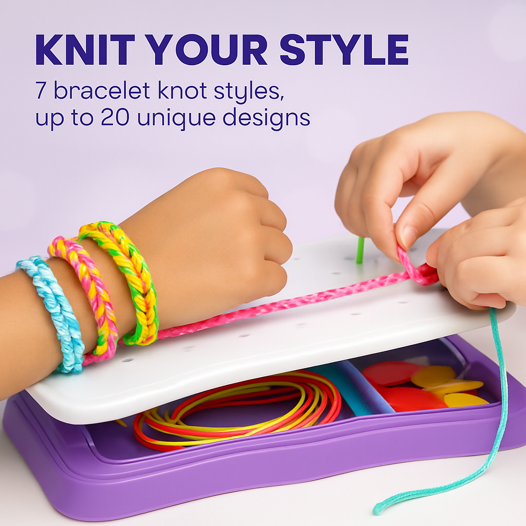 Bracelet Making Kit - DIY Craft Set for Kids, Travel Fun