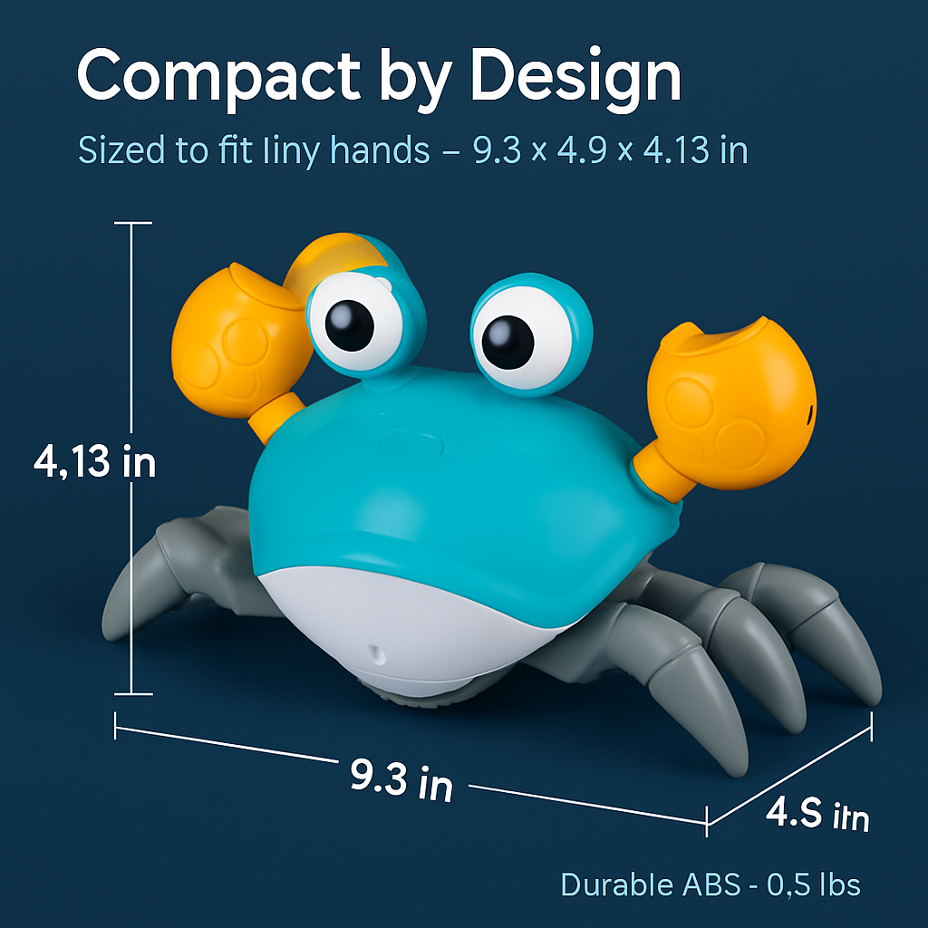 Crawling Crab Baby Toy with Music and LED Lights