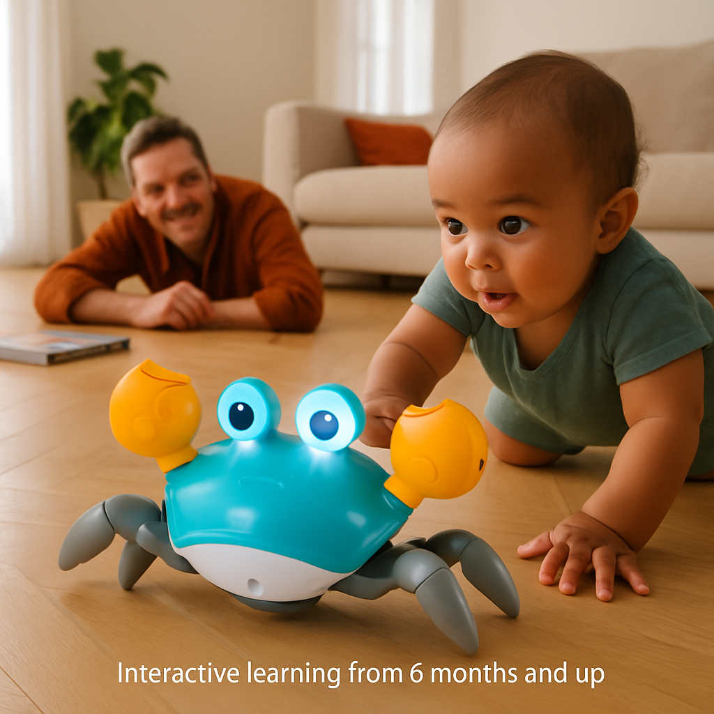 Crawling Crab Baby Toy with Music and LED Lights