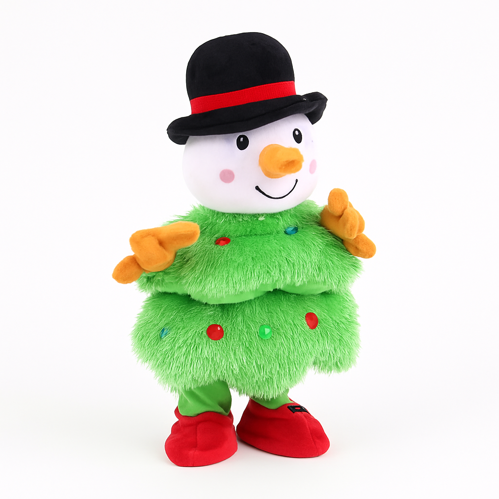 Electric Dancing Snowman Plush Toy - Talking & Singing
