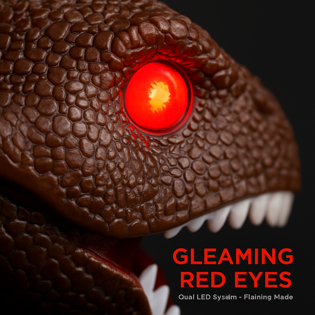 Dinosaur Headlamp with Roar and 4 Modes for Outdoor