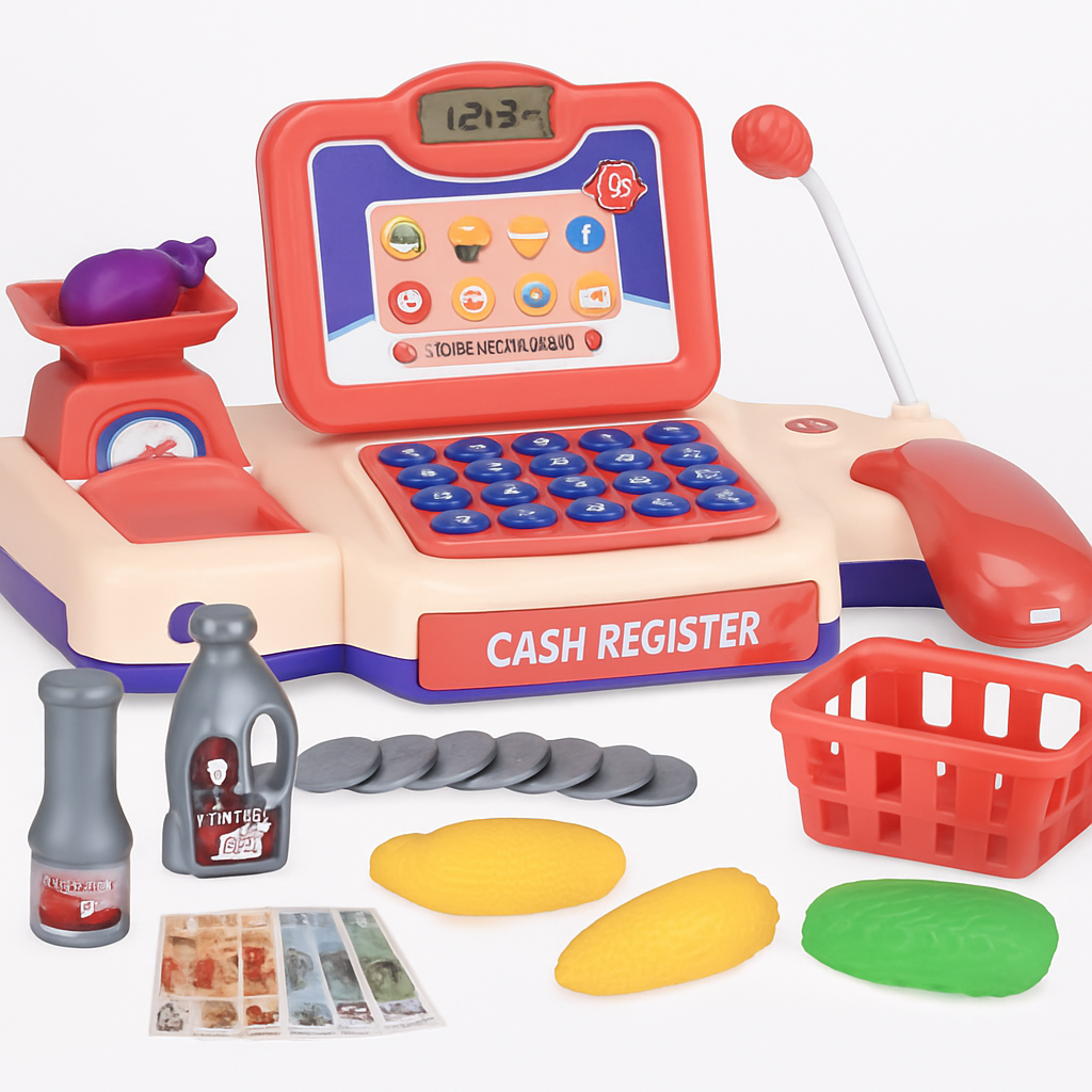 Cash Register Pretend Play Toy with Scanner