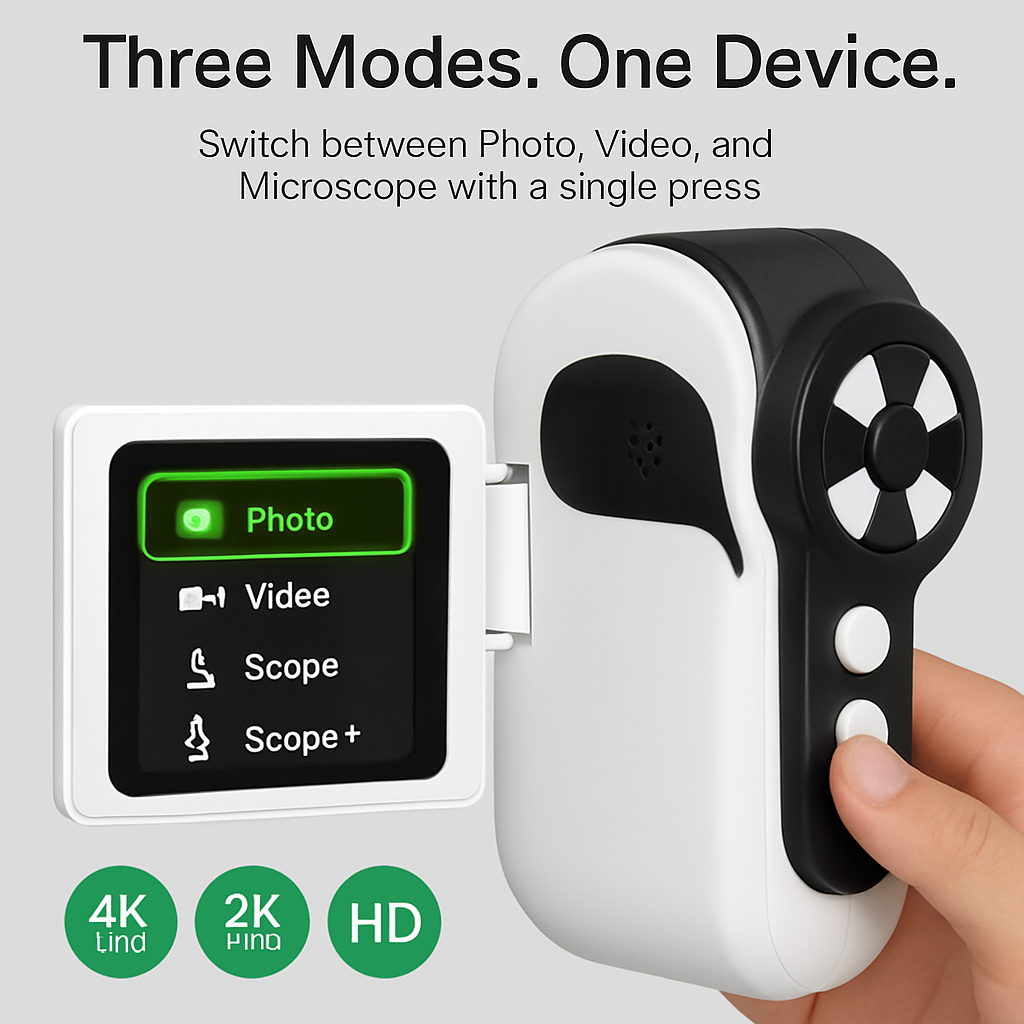 3-in-1 Kids Microscope, Telescope & Camera Set