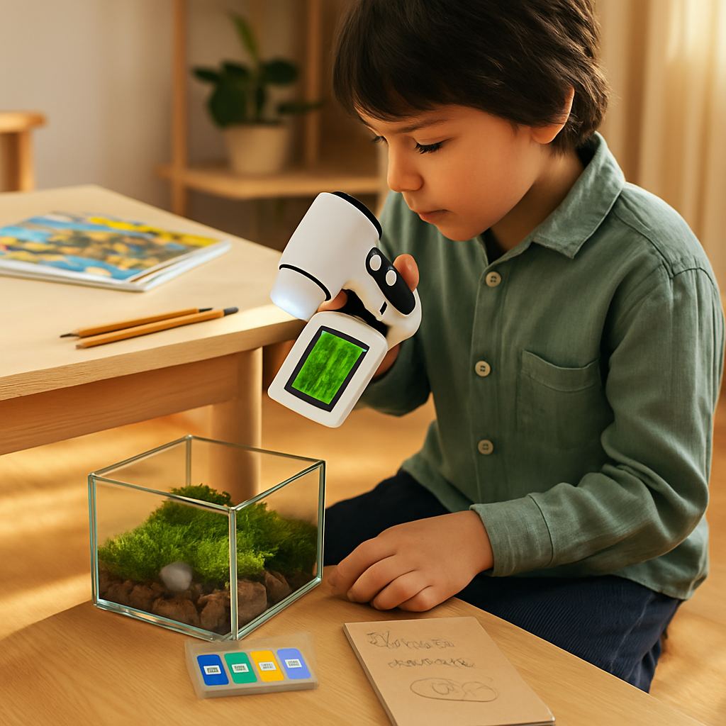3-in-1 Kids Microscope, Telescope & Camera Set