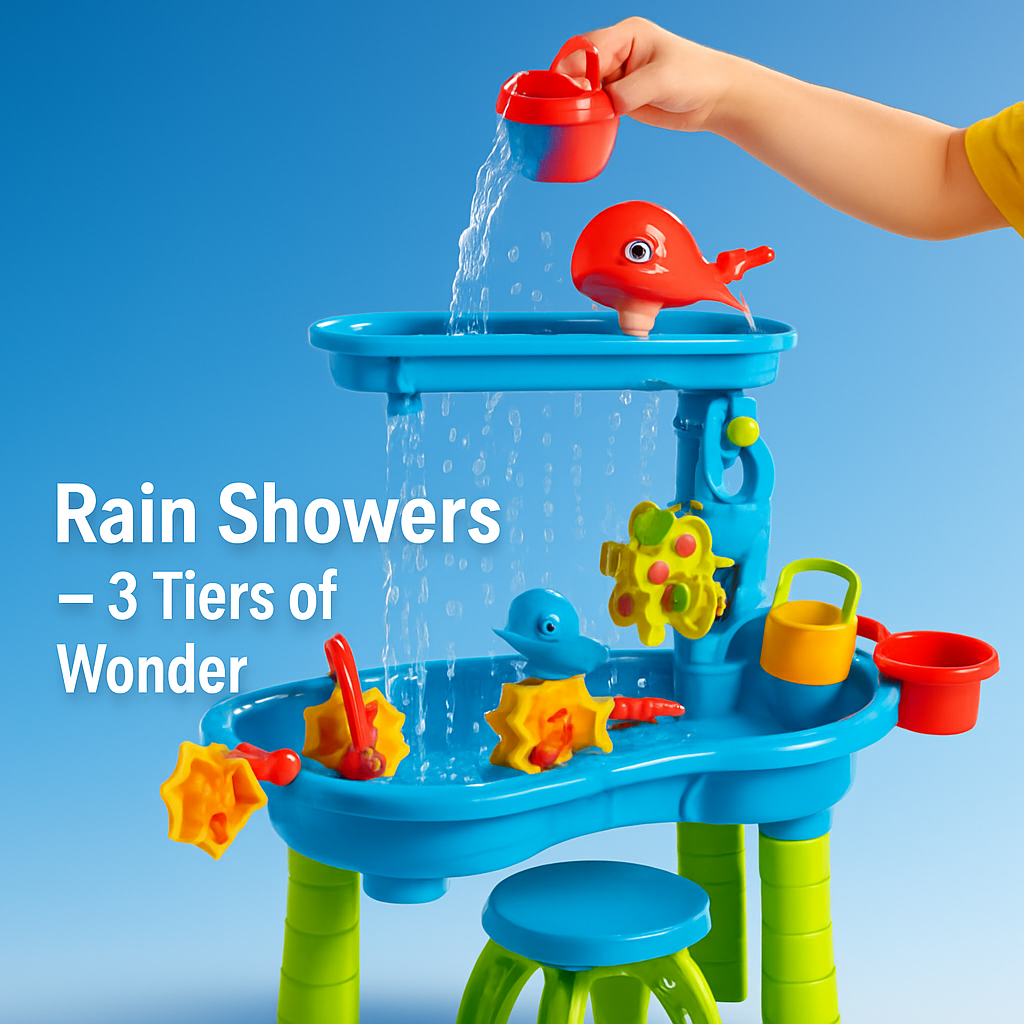 Kid Sand Water Table Rain Shower Play Table