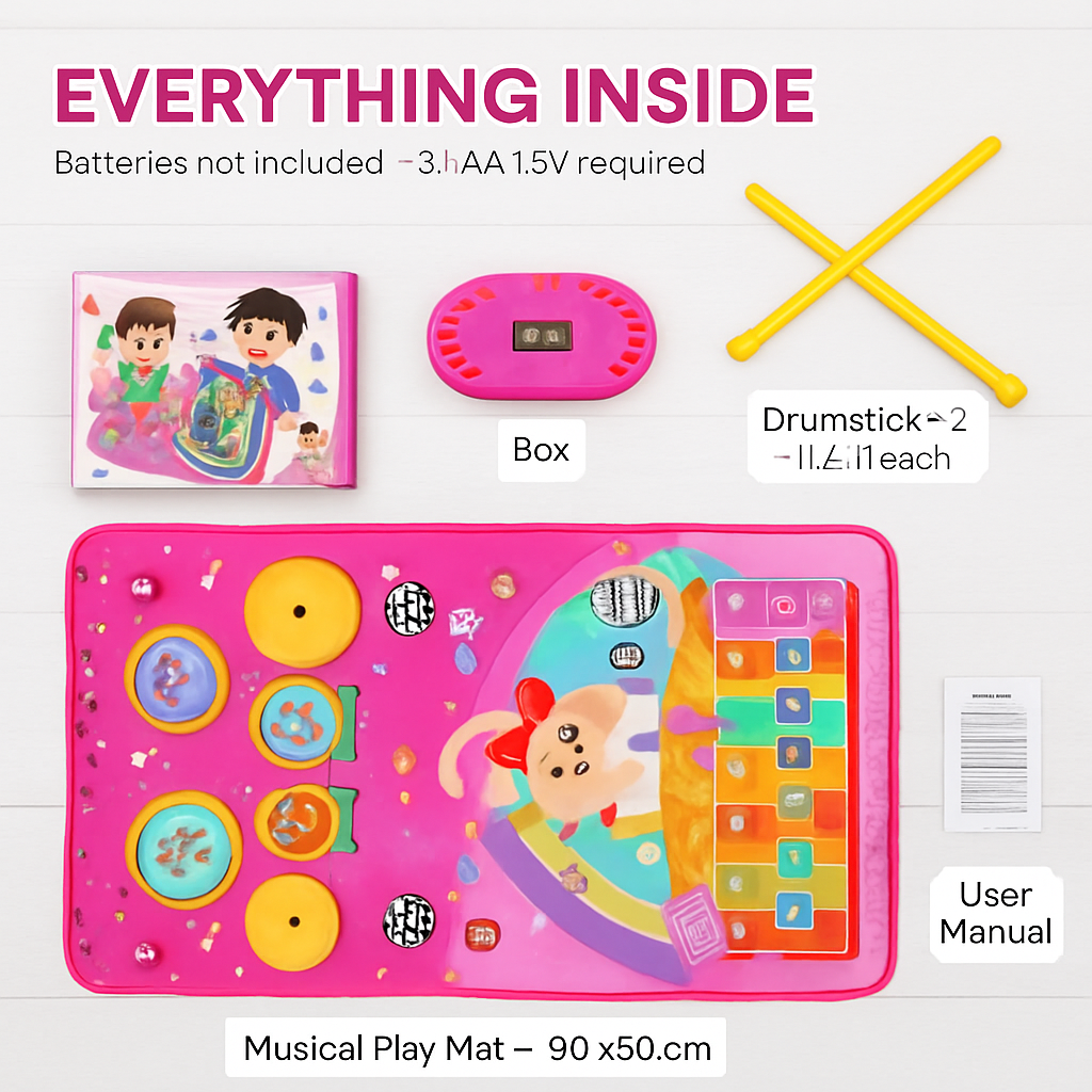 Baby Musical Mat with 55 Sounds for Toddlers