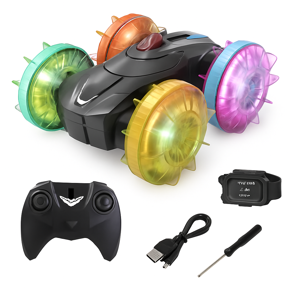 Amphibious RC Car with Stunts and Light Effects