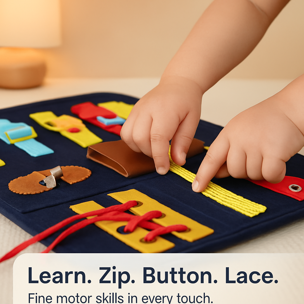 Kids Busy Board: Sensory Montessori Toy for 1-6