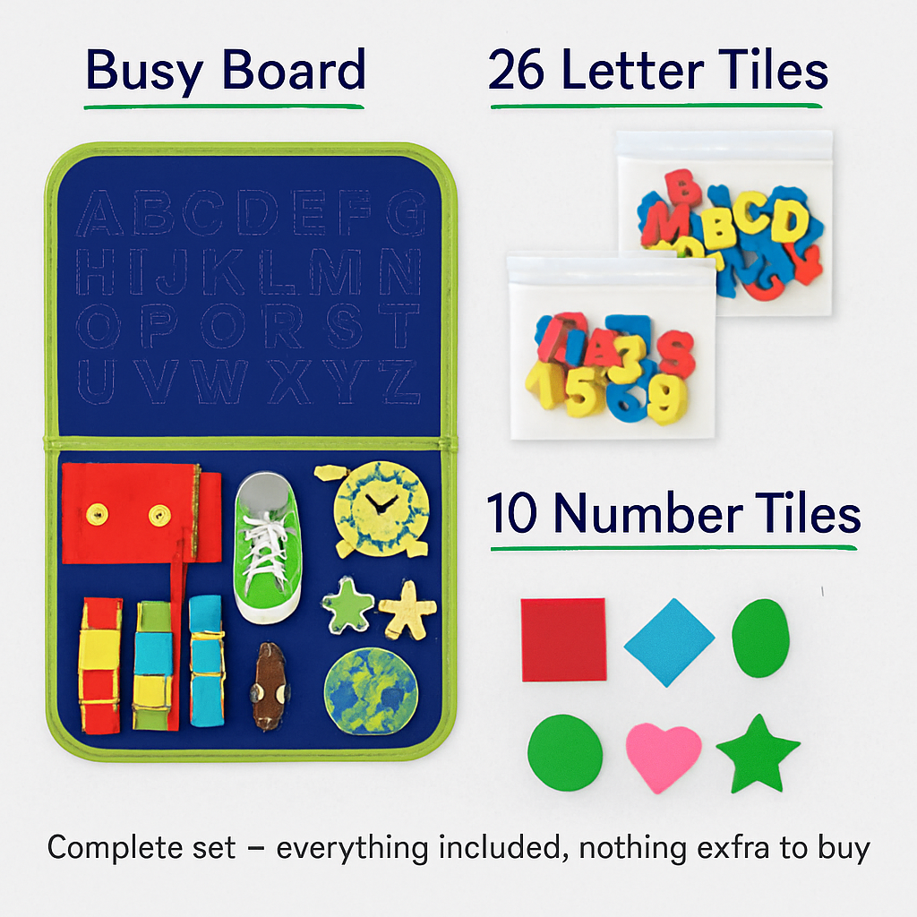 Kids Busy Board: Sensory Montessori Toy for 1-6