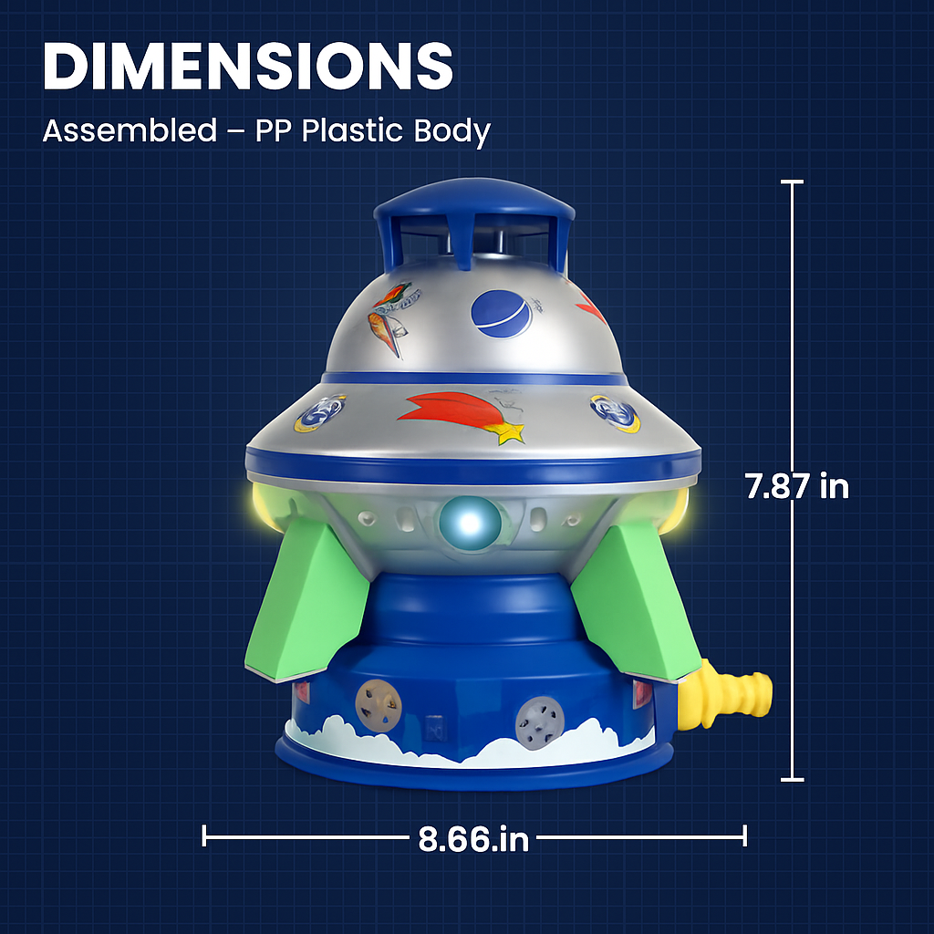 UFO Water Sprinkler with LED Lights Toy Outdoor