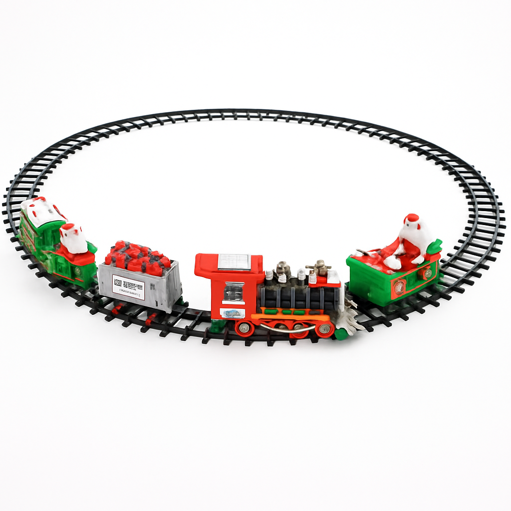 Electric Christmas Train Set with Sound and Lights