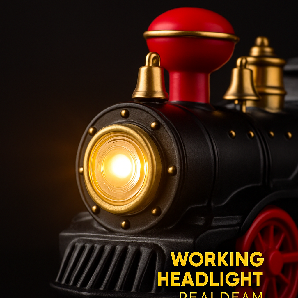 Electric Christmas Train Set with Sound and Lights