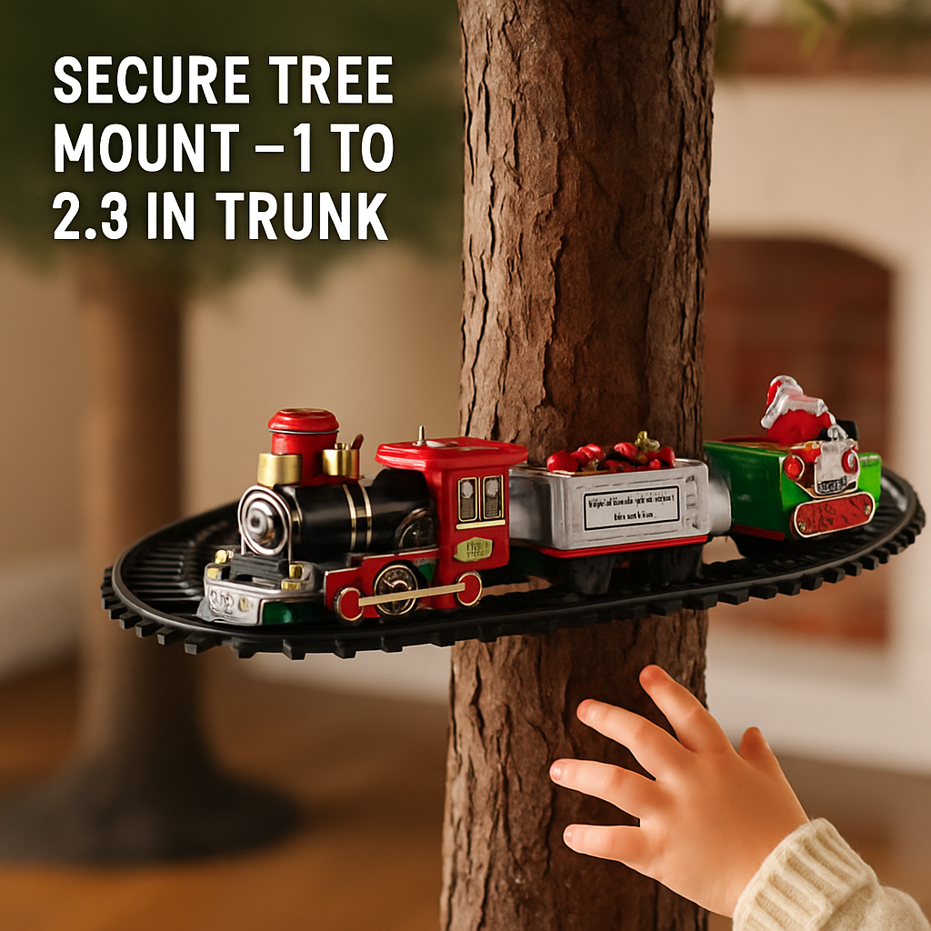 Electric Christmas Train Set with Sound and Lights