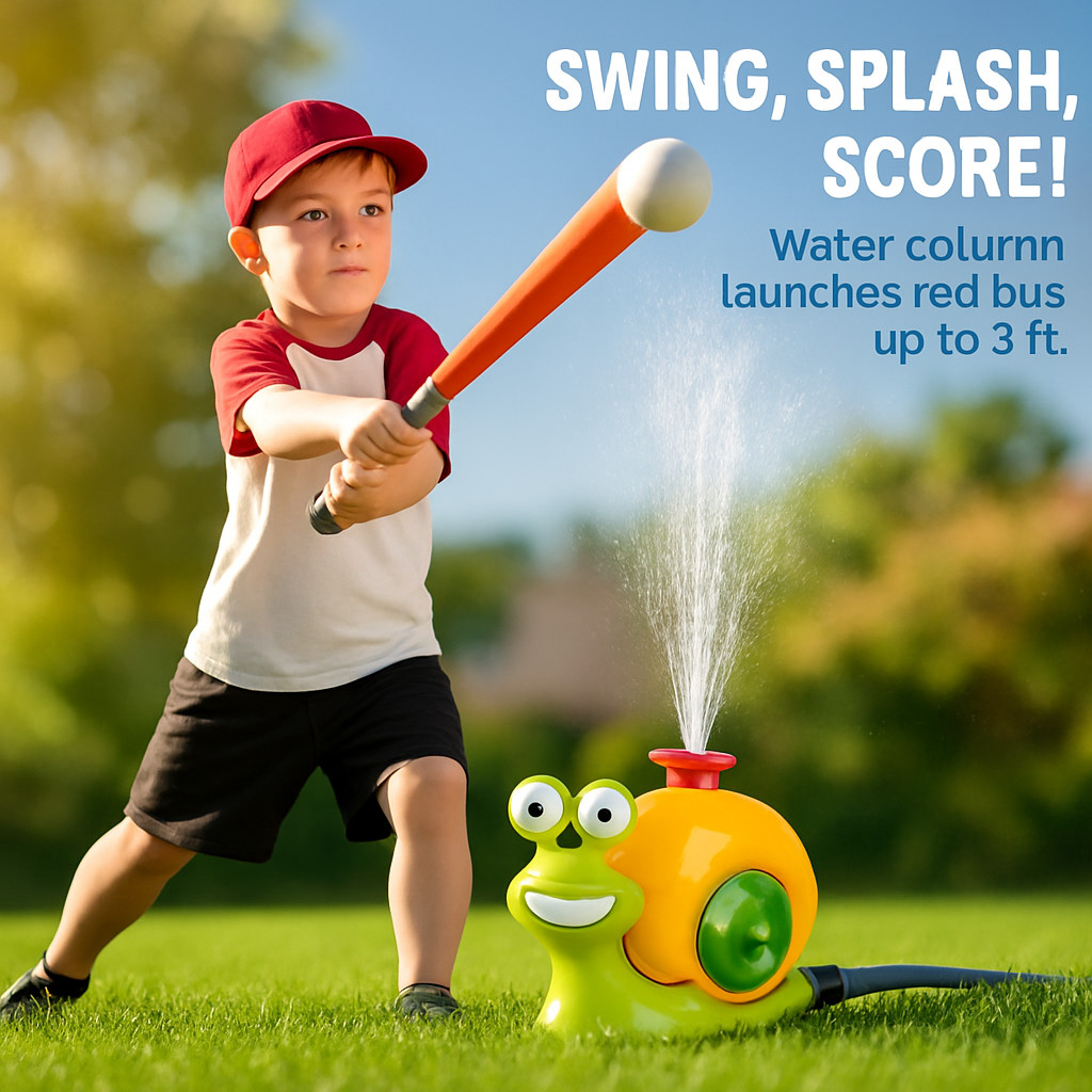 2-in-1 Snail Water Sprinkler Baseball Toy