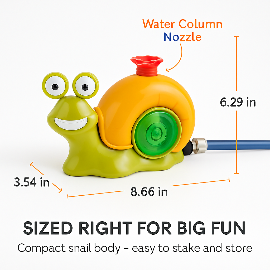 2-in-1 Snail Water Sprinkler Baseball Toy