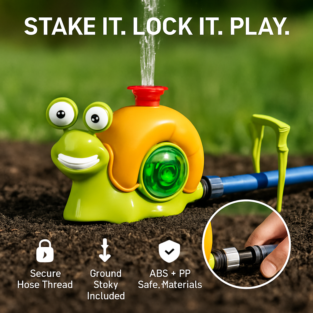 2-in-1 Snail Water Sprinkler Baseball Toy