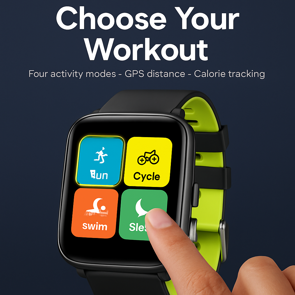 Smart Watch Fitness Tracker with Heart Rate Monitor