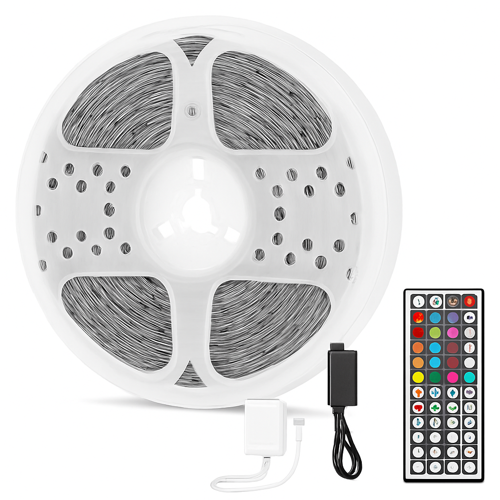 300 LEDs Strip Lights 5M/16.5ft 20 Colors RGB LED Strip IP65 Waterproof w/ Remote