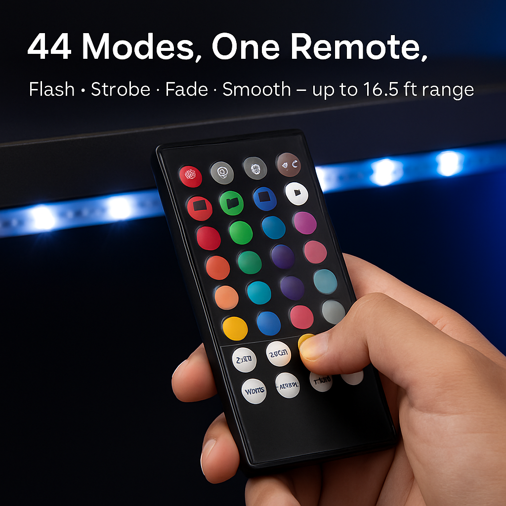 300 LEDs Strip Lights 5M/16.5ft 20 Colors RGB LED Strip IP65 Waterproof w/ Remote