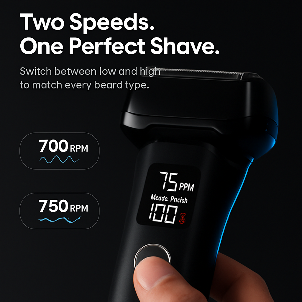 Electric Foil Face Shaver with 5 Precision Blades