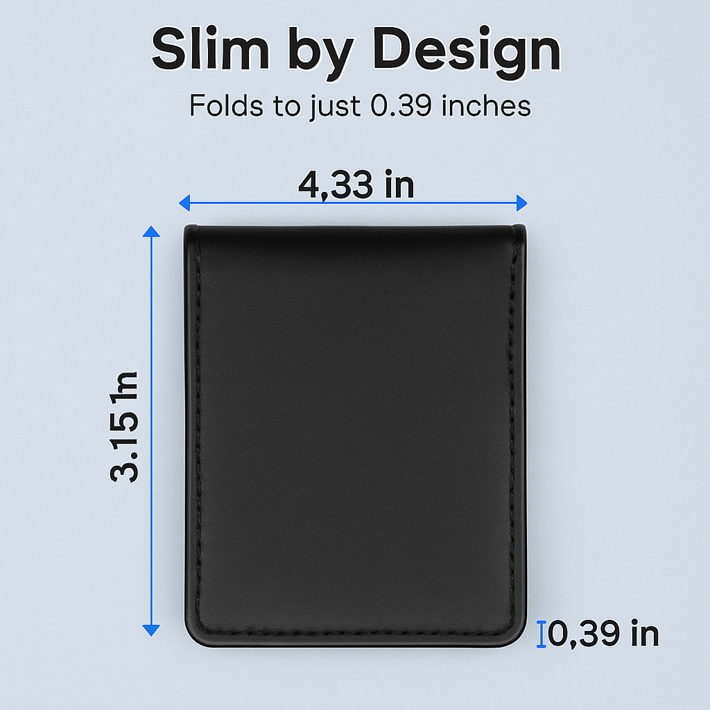 Unisex PU Leather Wallet RFID Blocking Slim Bifold Credit Card Holder with Money Clip