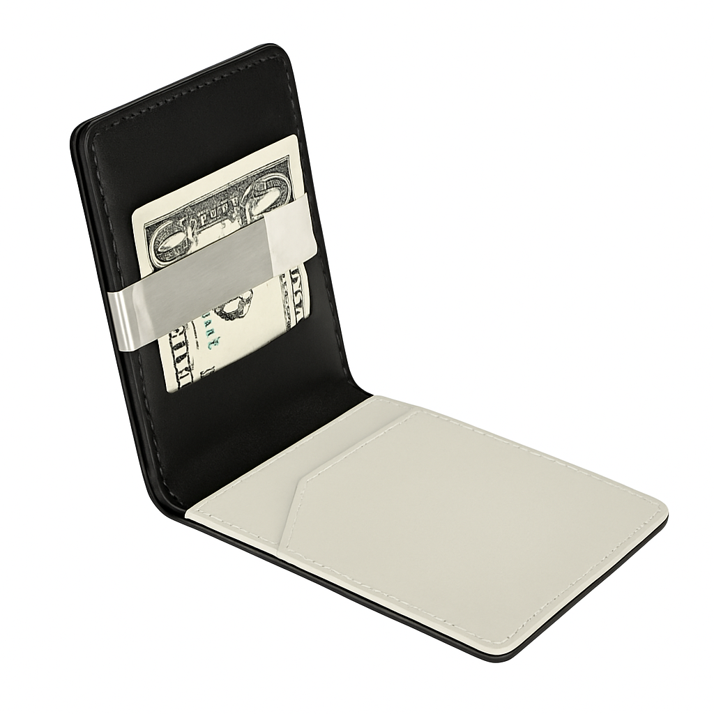 Unisex PU Leather Wallet RFID Blocking Slim Bifold Credit Card Holder with Money Clip