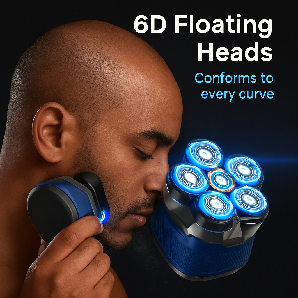 6D Floating Head Cordless Shaver for Men